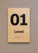 DUROSIGN LEVEL INDICATION WITH PICTOGRAM ECO-FRIENDLY-SIGN | 6MM WOODEN FINISH MATERIAL | HIGH RESOLUTION PRINT GRAPHICS | STRONG MOUNTING | SELF ADHESIVE | OUTDOOR | INDOOR | WALL | ECO-FRIENDLY-SIGN BY DUROSIGN