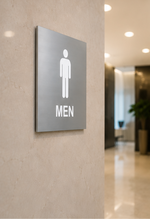 DUROSIGN WASHROOM SIGN  FOR MEN - STAINLESS STEEL