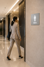 DUROSIGN WASHROOM SIGN  FOR MEN - STAINLESS STEEL