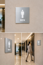 DUROSIGN WASHROOM SIGN  FOR MEN - STAINLESS STEEL
