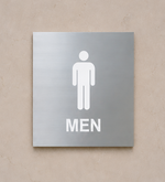 DUROSIGN WASHROOM SIGN  FOR MEN - STAINLESS STEEL