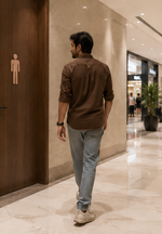 DUROSIGN WASHROOM SIGN FOR MEN - STAINLESS STEEL ROSE GOLD HIGH GLOSS FINISH CUTOUT WITH  ACRYLIC BACKING