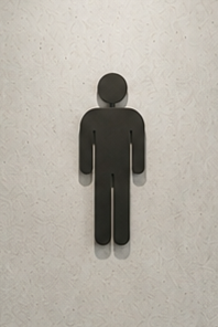 DUROSIGN MEN PICTOGRAM CUTOUT | 5 MM ACRYLIC SIGN | HIGH RESOLUTION PRINT MEDIA | STRONG MOUNTING | SELF ADHESIVE | OUTDOOR | INDOOR | WALL | SIGN