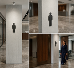 DUROSIGN MEN PICTOGRAM CUTOUT | 5 MM ACRYLIC SIGN | HIGH RESOLUTION PRINT MEDIA | STRONG MOUNTING | SELF ADHESIVE | OUTDOOR | INDOOR | WALL | SIGN