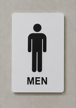 DUROSIGN MEN WITH PICTOGRAM| 5 MM ACRYLIC SIGN | HIGH RESOLUTION PRINT MEDIA | STRONG MOUNTING | SELF ADHESIVE | OUTDOOR | INDOOR | WALL | SIGN