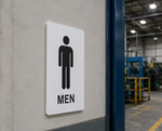 DUROSIGN MEN WITH PICTOGRAM| 5 MM ACRYLIC SIGN | HIGH RESOLUTION PRINT MEDIA | STRONG MOUNTING | SELF ADHESIVE | OUTDOOR | INDOOR | WALL | SIGN