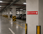 DUROSIGN NO ENTRY PARKING-SIGN | 5MM PVC WITH RETRO REFLECTIVE GRAPHICS | HIGH RESOLUTION PRINT GRAPHICS |  STRONG MOUNTING | SCREWS PROVIDED | OUTDOOR | INDOOR | WALL | MOUNT | PARKING-SIGN BY DUROSIGN