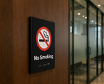 DUROSIGN NO SMOKING WITH PICTOGRAM BRAILLE SIGN | 5 MM ACRYLIC SIGN | HIGH RESOLUTION PRINT MEDIA | STRONG MOUNTING | SELF ADHESIVE | OUTDOOR | INDOOR | WALL | BRAILLE SIGN BY DUROSIGN