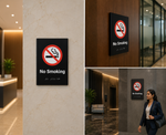 DUROSIGN NO SMOKING WITH PICTOGRAM BRAILLE SIGN | 5 MM ACRYLIC SIGN | HIGH RESOLUTION PRINT MEDIA | STRONG MOUNTING | SELF ADHESIVE | OUTDOOR | INDOOR | WALL | BRAILLE SIGN BY DUROSIGN
