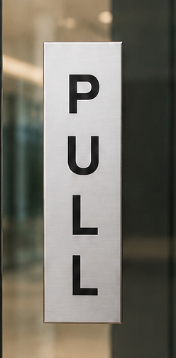 DUROSIGN PUSH PULL VERTICAL SIGN