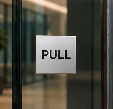 DUROSIGN PUSH PULL HORIZONTAL SIGN