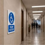 DUROSIGN RAMP ACCESS | 5 MM ACRYLIC SIGN | HIGH RESOLUTION PRINT MEDIA | STRONG MOUNTING | SELF ADHESIVE | OUTDOOR | INDOOR | WALL | SIGN BY DUROSIGN