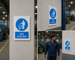 DUROSIGN USE DUSTBIN | 5 MM ACRYLIC SIGN | HIGH RESOLUTION PRINT MEDIA | STRONG MOUNTING | SELF ADHESIVE | OUTDOOR | INDOOR | WALL | SIGN BY DUROSIGN