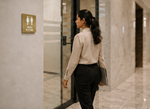 DUROSIGN WASHROOM SIGN UNISEX - STAINLESS STEEL GOLD BRUSH FINISH