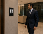 DUROSIGN UNISEX WASHROOM WITH PICTOGRAM BRAILLE SIGN | 5 MM ACRYLIC SIGN | HIGH RESOLUTION PRINT MEDIA | STRONG MOUNTING | SELF ADHESIVE | OUTDOOR | INDOOR | WALL | BRAILLE SIGN BY DUROSIGN