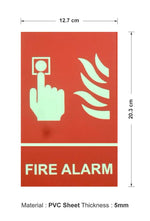 DUROSIGN FIRE ALARM SIGN | 5MM PVC WITH GLOW IN DARK MEDIA HIGH RESOLUTION PRINT MEDIA | STRONG MOUNTING | SELF ADHESIVE | OUTDOOR | INDOOR | WALL | SIGN BY DUROSIGN