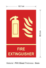 DUROSIGN FIRE EXTINGUISHER SIGN | 5MM PVC WITH GLOW IN DARK MEDIA HIGH RESOLUTION PRINT MEDIA | STRONG MOUNTING | SELF ADHESIVE | OUTDOOR | INDOOR | WALL | SIGN BY DUROSIGN