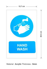 DUROSIGN HAND WASH | 5 MM ACRYLIC SIGN | HIGH RESOLUTION PRINT MEDIA | STRONG MOUNTING | SELF ADHESIVE | OUTDOOR | INDOOR | WALL | SIGN