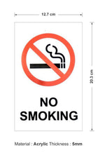 DUROSIGN NO SMOKING | 5 MM ACRYLIC SIGN | HIGH RESOLUTION PRINT MEDIA | STRONG MOUNTING | SELF ADHESIVE | OUTDOOR | INDOOR | WALL | SIGN BY DUROSIGN