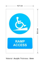 DUROSIGN RAMP ACCESS | 5 MM ACRYLIC SIGN | HIGH RESOLUTION PRINT MEDIA | STRONG MOUNTING | SELF ADHESIVE | OUTDOOR | INDOOR | WALL | SIGN BY DUROSIGN