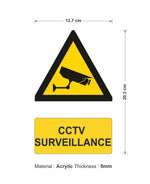 DUROSIGN CCTV SURVEILLANCE | 5 MM ACRYLIC SIGN | HIGH RESOLUTION PRINT MEDIA | STRONG MOUNTING | SELF ADHESIVE | OUTDOOR | INDOOR | WALL | SIGN BY DUROSIGN