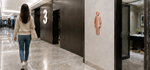 DUROSIGN WASHROOM SIGN FOR WOMEN - STAINLESS STEEL ROSE GOLD BRUSH FINISH CUTOUT WITH  ACRYLIC BACKING