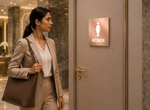 DUROSIGN WASHROOM SIGN FOR WOMEN - STAINLESS STEEL ROSE GOLD BRUSH FINISH