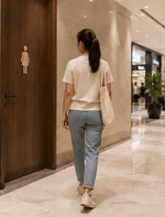 DUROSIGN WASHROOM SIGN FOR WOMEN - STAINLESS STEEL ROSE GOLD HIGH GLOSS FINISH CUTOUT WITH  ACRYLIC BACKING