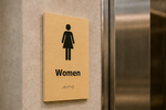 DUROSIGN WOMEN WITH PICTOGRAM ECO-FRIENDLY-SIGN | 6MM WOODEN FINISH MATERIAL | HIGH RESOLUTION PRINT GRAPHICS | STRONG MOUNTING | SELF ADHESIVE | OUTDOOR | INDOOR | WALL | ECO-FRIENDLY-SIGN BY DUROSIGN
